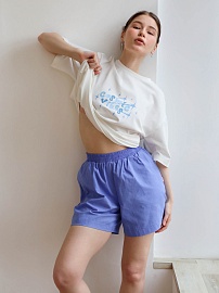 MY Комплект женский "Cosmic vibes" пижамный футболка + шорты КП001 в Барнауле